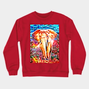 Elephant in Colors Crewneck Sweatshirt